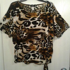 Shannon Ford New York Animal Print Top SZ: L